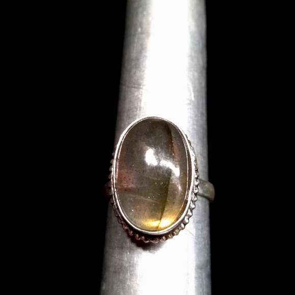 107 NWT Labradorite gemstone crystal 925 silver ring size 8.5 free shipping sale - Picture 7 of 8